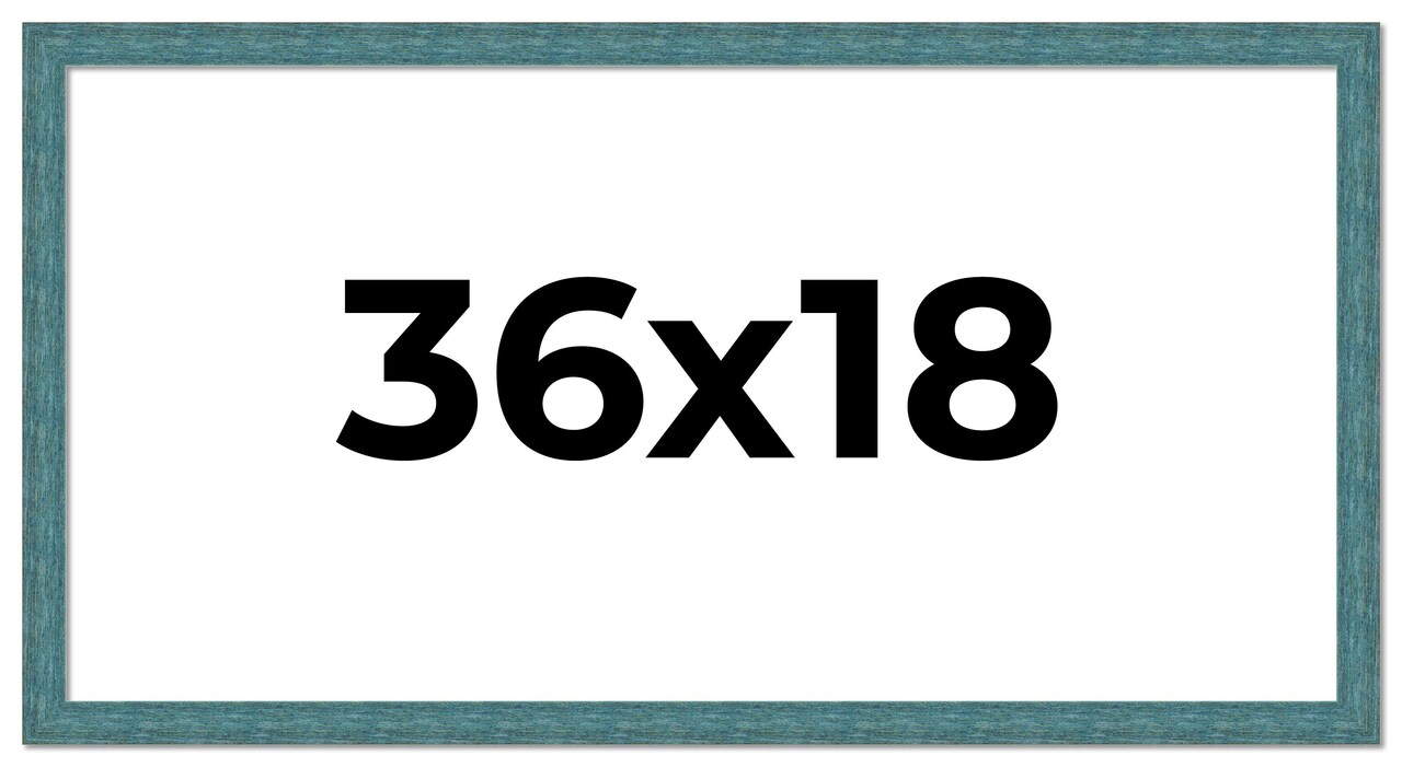 Panoramic Simple Blue Picture Frame - UV Acrylic, Foam Board Backing, Hanging Hardware